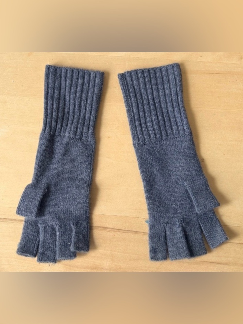 Men's Half-Finger Knit Gloves - Gray